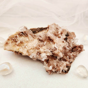 Sacred Rose Pink Lithium Quartz Cluster from Colombia