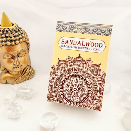 Sandalwood Backflow Incense Cones (Sacred Tree pack of 14)