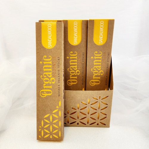 Sandalwood Organic Goodness Masala Incense Sticks (Song of India. 15 gr)