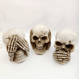 See, Hear, Speak No Evil Skull