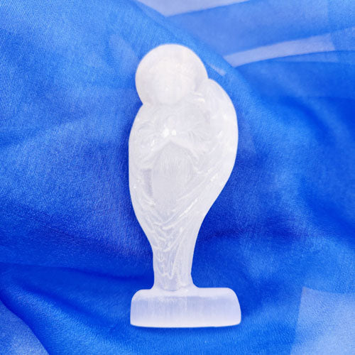 Selenite Angel (assorted. approx. 11x4.5cm. best laying down)