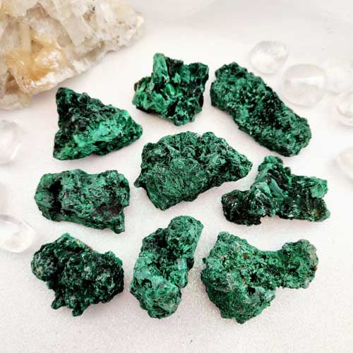 Silky Fibrous Malachite Specimen (assorted. approx. 3.5-6x2.5-3.5cm)