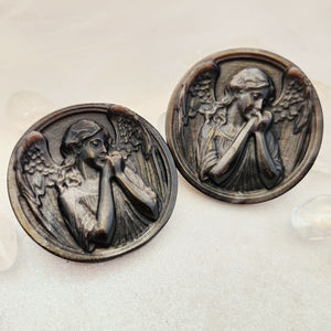 Silver Sheen Obsidian Angel Disk
