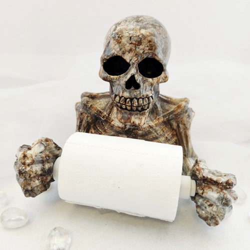 Skull Toilet Roll Holder (approx. 18x19cm)