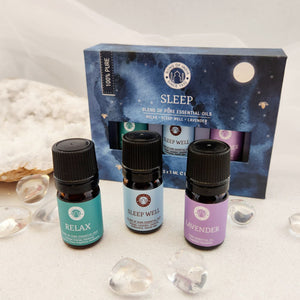 Sleep Aromatherapy Set | Relax, Sleep Well, Lavender | Pure Essential Oil Blends | 3 x 5ml