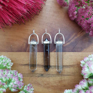 Smoky Quartz Crystal Pendant | Double Terminated | Grief & Loss | Assorted