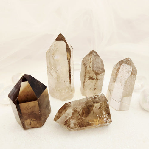 Smoky Quartz Partially Polished Point (assorted. 5.1-7.1x3-3.5cm)