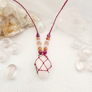 Snow Quartz Wrapped Pendant