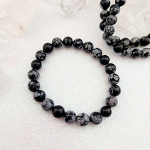 Snowflake Obsidian Bracelet