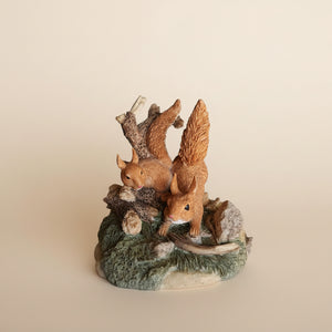 Squirrels | Fairy Garden Ornament | Resin | Pre-Loved