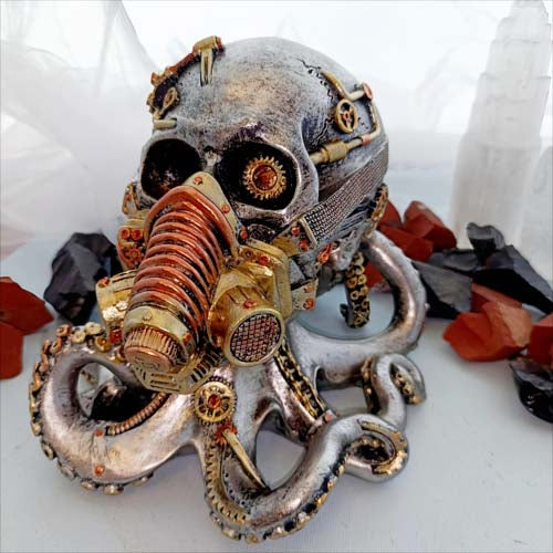 Steampunk Octopus Skull (approx. 14.5cm)