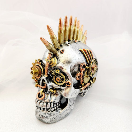 Steampunk Skull with Mohawk (approx. 16cm)