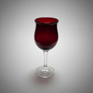 Tealight Candle Holder | Red Wine Glass | Pre-Loved | 21.5cm