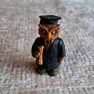 The Graduate Owl | Fairy Garden | Resin | Pre-Loved