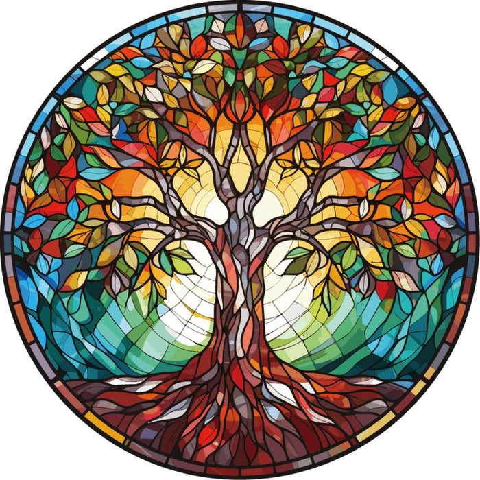Tree Of Life Stained Glass Hanging