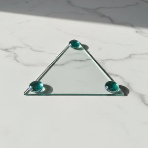 Triangle Coaster | Crystal Stand | Glass | Pre-Loved