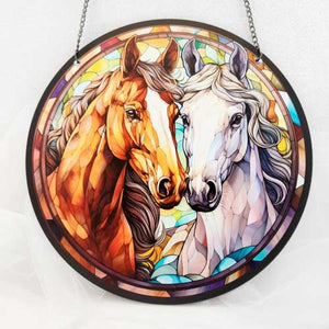 Two Horses Hanging (approx. 20cm diameter)