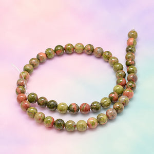 Unakite Crystal Bead Strand | Releasing Old Patterns | 8mm | Assorted