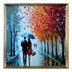 Bejeweled Walking in the Rain Wall Art