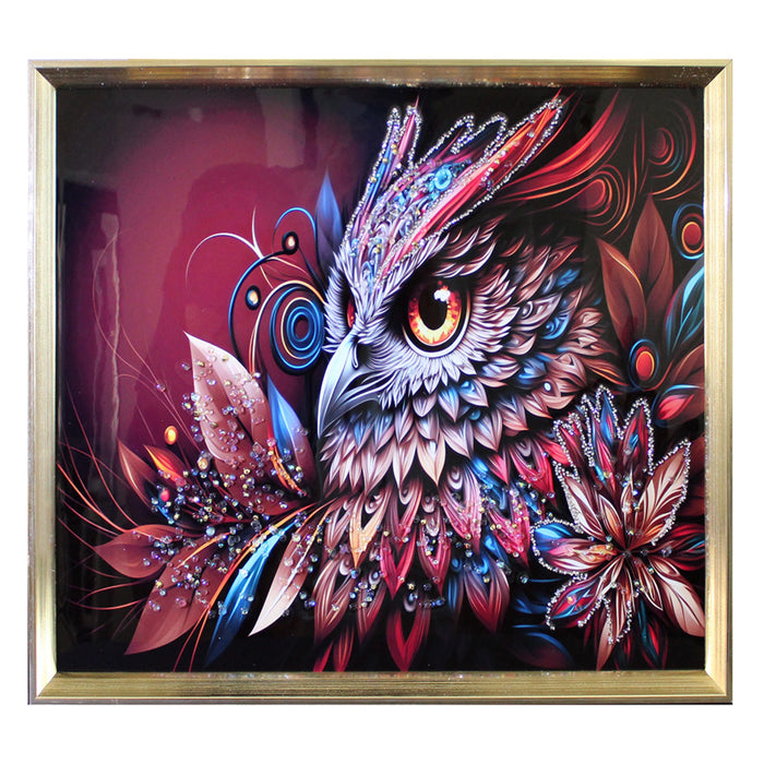 Bejewelled Owl Wall Art