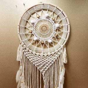 White Crochet Dream Catcher