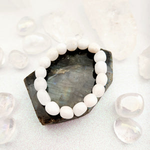 White Moonstone Nugget Bracelet