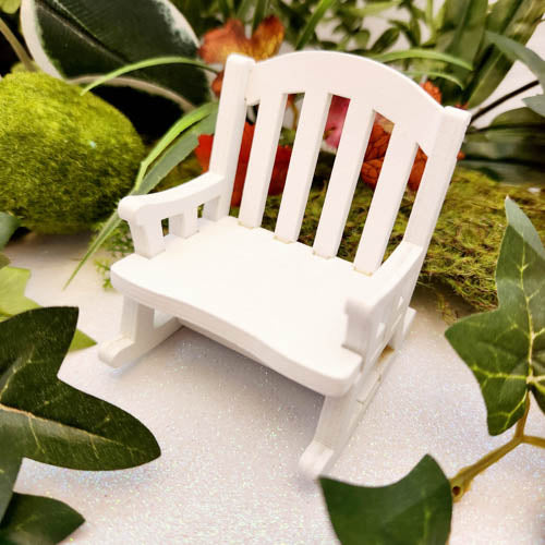 White Rocking Chair for Fairy Garden/Dolls House