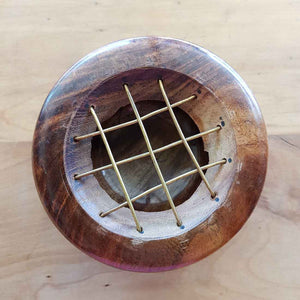 Wooden Resin Burner | Sheesham Wood | Brown