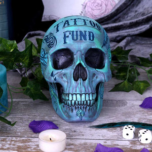 Blue Skull Tattoo Fund Money Box