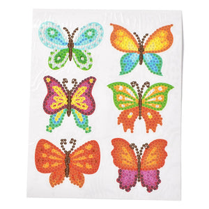 DIY Diamond Art Butterfly Stickers (a set of 6 assorted butterflies. ready to bejewel)