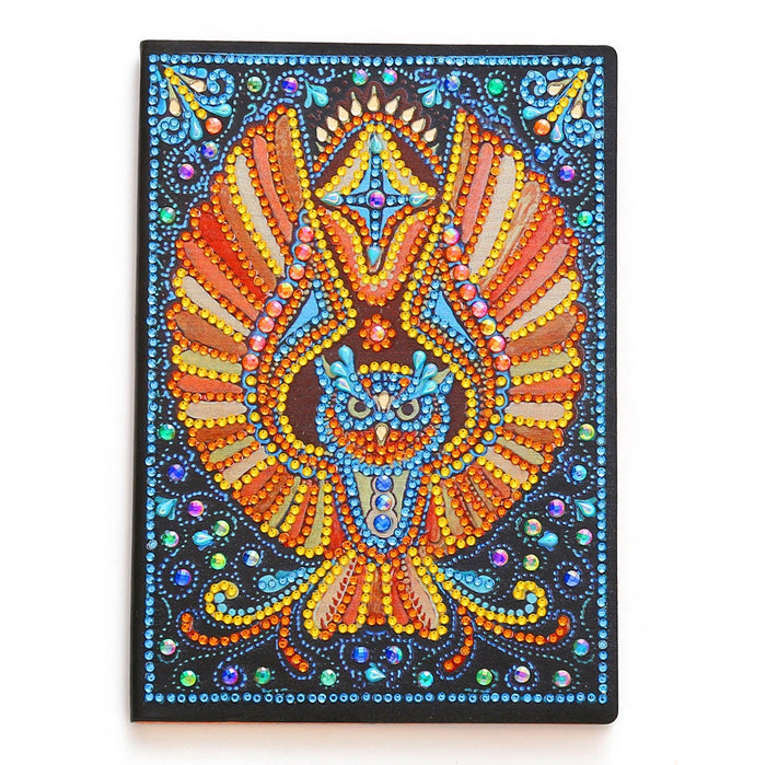 DIY Diamond Art Owl with Cross Note Book Kit (ready to bejewel)