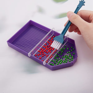 DIY Diamond Art Trays & Brush Set (purple)
