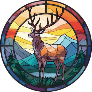 Stained Glass Deer Hanging