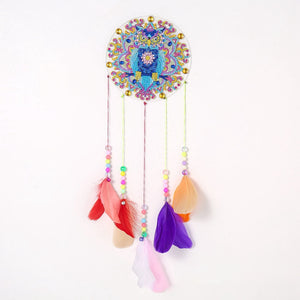 DIY Diamond Art Owl Mandala & Feather Hanging Kit