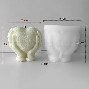 Heart in Hands Candle/Resin Silicon Mold