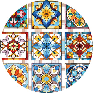 Stained Glass Moroccan Tile Hanging