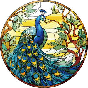 Stained Glass Peacock Hanging