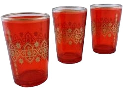 Orange & Gold Moroccan Tea Glass