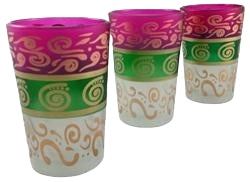 Purple, Green & Gold Moroccan Tea Glass