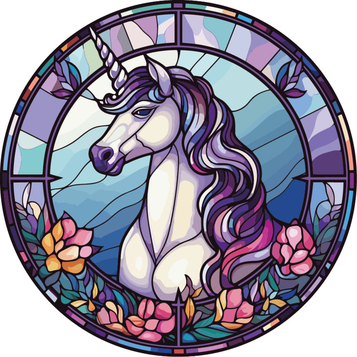 Stained Glass Unicorn Hanging