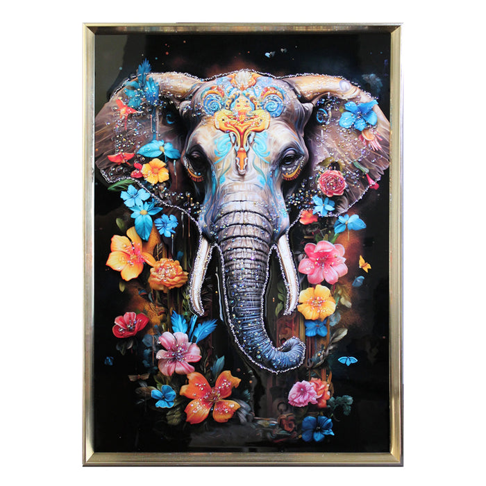 Bejewelled Elephant Wall Art