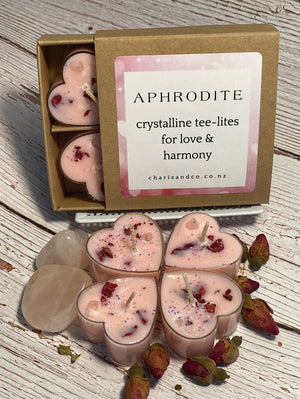 Aphrodite Crystalline Tee-lite Candles