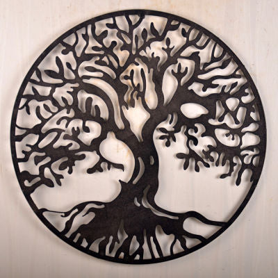Tree of Life Wall Art (dark brown metal. approx. 80x80cm)