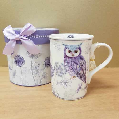 Owl Mug in Beautiful Gift Box (approx. 12x11cm boxed)