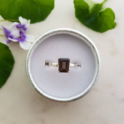 Smoky Quartz Ring (sterling silver & assorted designs)