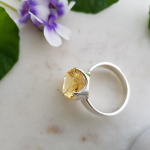 Citrine Faceted Ring