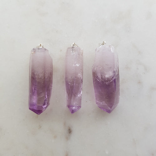 Vera Cruz Amethyst Natural Point Pendant (assorted)