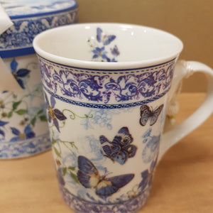 Blue Butterfly Mug in Beautiful Gift Box