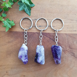 Amethyst Polished Point Keyring