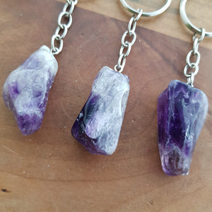 Amethyst Polished Point Keyring